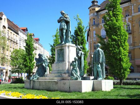 Szent Imre szobor-stock-foto
