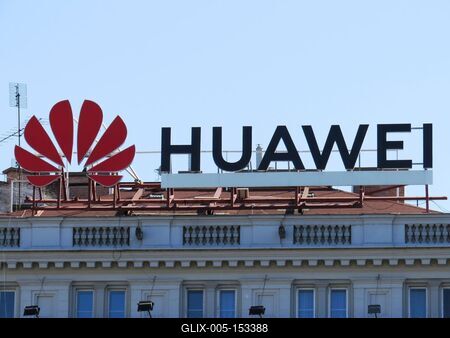 Huawei embléma-stock-foto