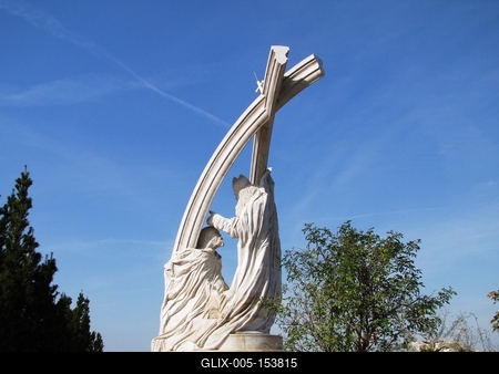 Szent István megkoronázása - Esztergomi szobor-stock-foto