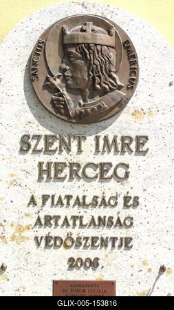 Szent Imre herceg ráckevei dombormûve-stock-foto