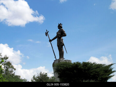 Szent László somogyvári szobra-stock-foto