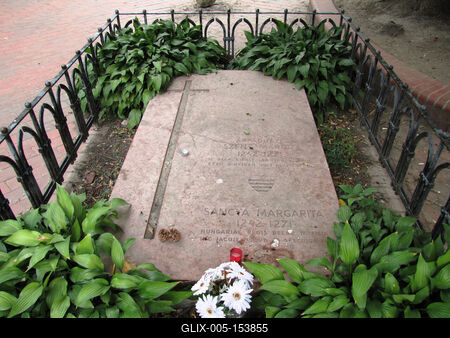 Áspádházi Szent Margit sírja - Margitsziget-stock-foto