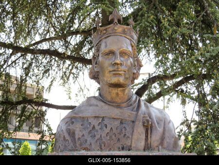 Szent Imre herceg veszprémi mellszobra-stock-foto