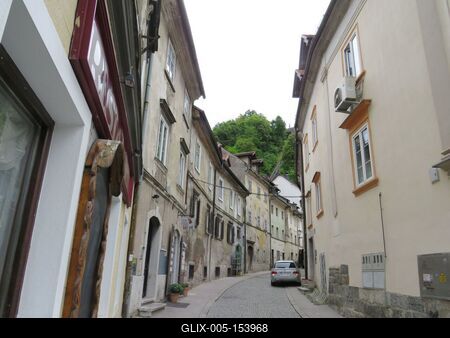 Óvárosi utca - Ljubljana-stock-foto