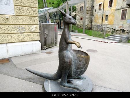 Kenguru ivókút-stock-foto