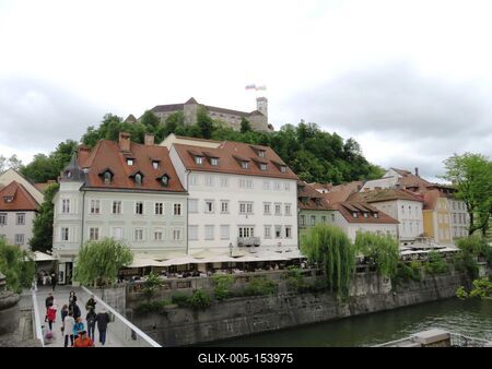 Városkép - Ljubljana-stock-foto