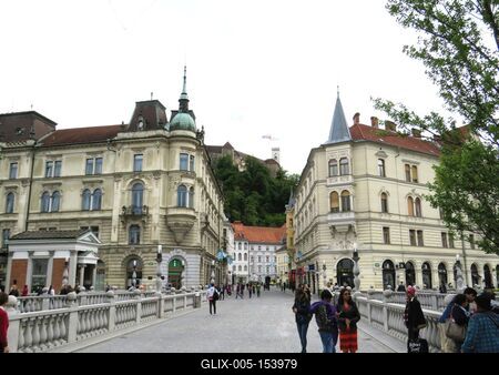 Városkép - Ljunljana-stock-foto