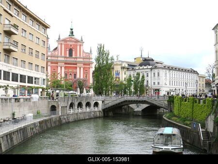 Városkép - Ljubljana-stock-foto
