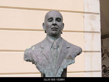 Adolf Jenko szlovén koreográfus mellszobra-stock-foto