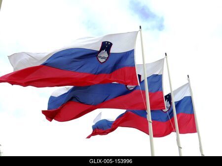 Szlovénia nemzeti zászlója-stock-foto