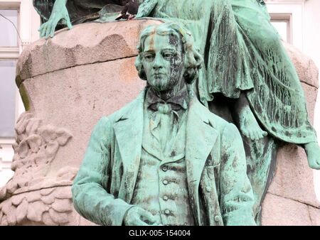 France Prešeren szlovén költõ ljubljanai emlékmûve-stock-foto