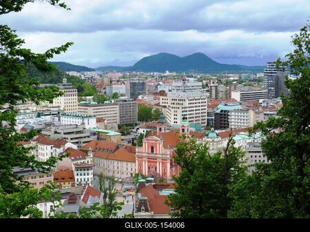 Ljubljana - Panoráma-stock-foto