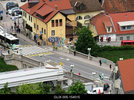 Ljubljana - Panoráma-stock-foto