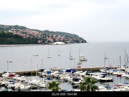 Koper - Yacht harbor - Izola-stock-foto