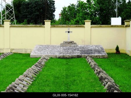 Osztrák-magyar katonai temetõ – Redipuglia-stock-foto