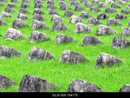 Osztrák-magyar katonai temetõ – Redipuglia-stock-foto