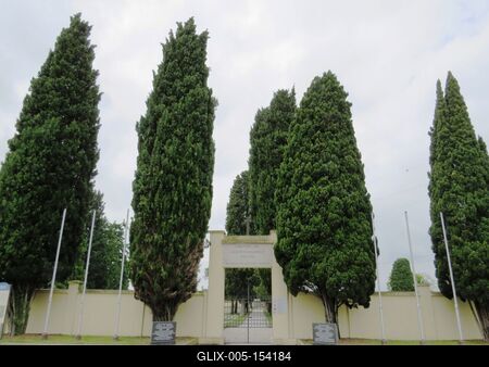 Osztrák-magyar katonai temetõ - Redipuglia-stock-foto