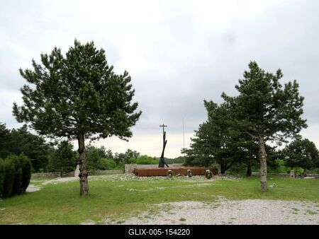 A basovizzai tömegsír-stock-foto