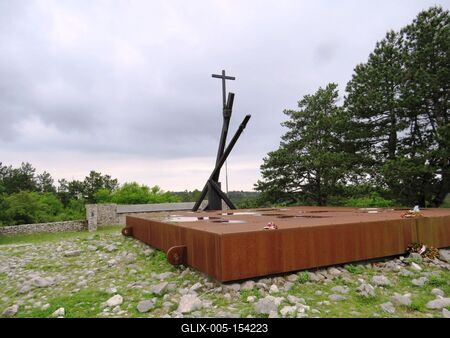 A basovizzai tömegsír-stock-foto