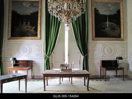 A Trianon palota térképészeti kabinetterme-stock-foto