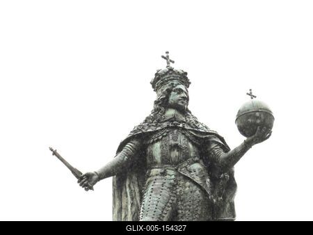 I. Habsburg Lipót trieszti obeliszkje-stock-foto