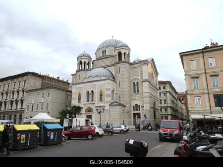 Trieszti szerb ortodox templom-stock-foto