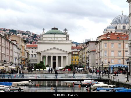 Trieszt - Canal Grande-stock-foto