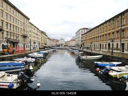 Trieszt - Gran Canale-stock-foto