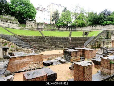 Trieszt római kori színháza-stock-foto