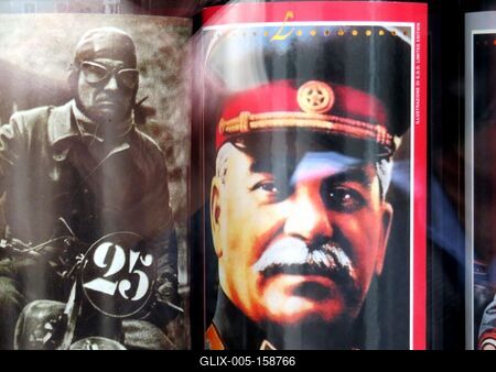 Stalin portrait - Wine bottle-stock-foto