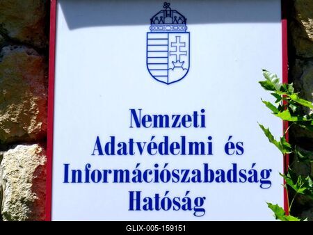 Nemzeti Adatvédelmi és Információszabadság Hatóság - Névtábla-stock-foto