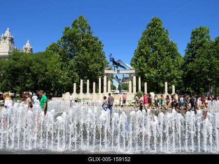 A német megszállás áldozatainak emlékmûve-stock-foto
