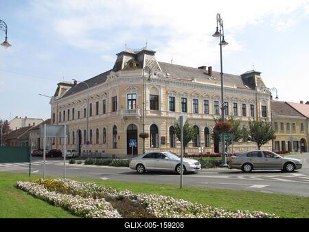 Sárvár (Hungary), 11 September 2016The City Centre.Városközpont. Kossuth Lajos tér.-stock-foto