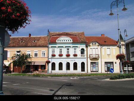 Sárvár (Hungary), 11 September 2016The City Centre.Városközpont. Kossuth Lajos tér.-stock-foto
