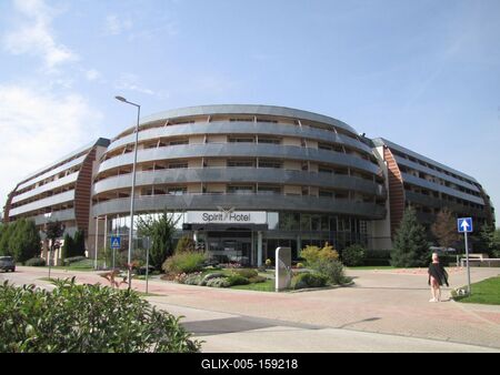 Sárvár (Hungary), 11 September 2016Spirit hotel, thermal tourism.Spirit szálló.-stock-foto