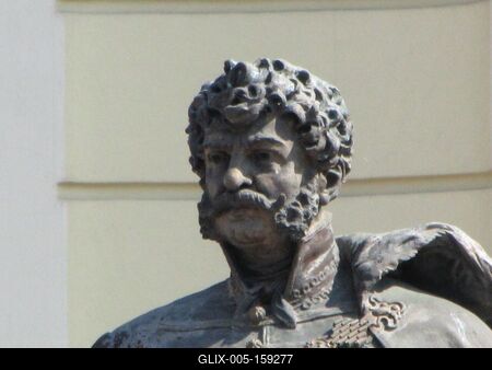 Szombathely (Hungary), 12 September 2016Dániel Berzsenyi (1776-1836), Hungarian poet statue.Berzsenyi Dániel (1776-1836) magyar költõ szobra. Kiss György 1852-ben készült alkotása.-stock-foto