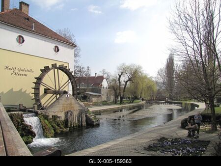 A tapolcai Malom-ház-stock-foto