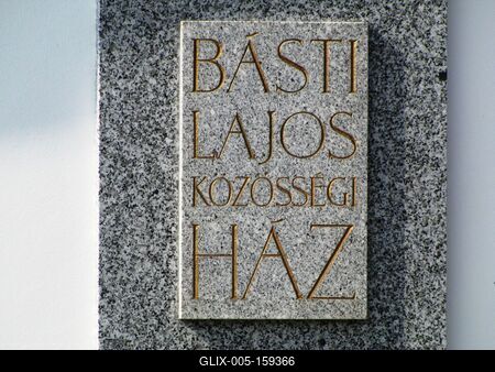 Szigliget - Básti Lajos közösségi ház-stock-foto