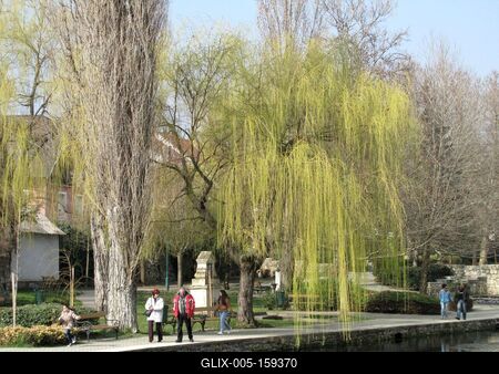 Tepolca- Malomtó - Sétány-stock-foto