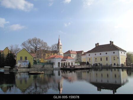 A tapolcai Malom-tó-stock-foto