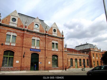 Ceglédi vasútállomás-stock-foto