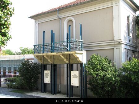 Cegléd: Kossuth-erkély, jobbágyfelszabadítás, 1848-stock-foto