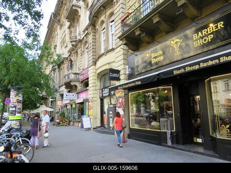 Budapest - Erzsébet körút-stock-foto