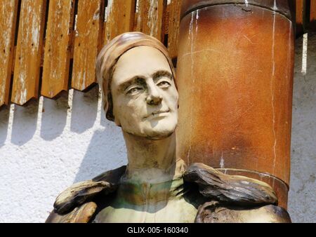 Iklad - Ráday Gedeon költõ szobra-stock-foto