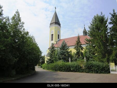 Galgamácsa katolikus temploma-stock-foto