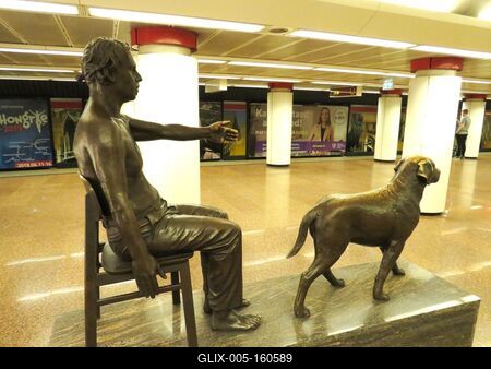 Budapest - Teiressziász vak jós szobra --stock-foto