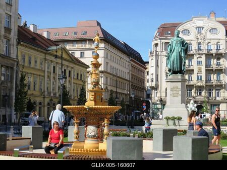 Budapest - József nádor tér-stock-foto
