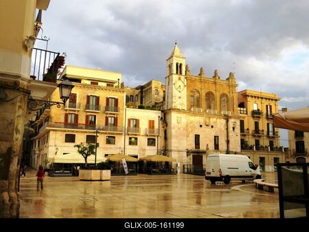 Tér Bari óvárosában-stock-foto