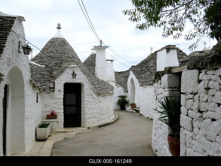 Alberobello - Trullók - Olaszország-stock-foto