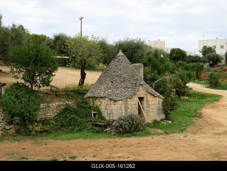 Alberobello - Paraszt trullo - Olaszország-stock-foto